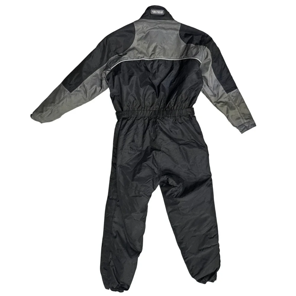 Firstgear Hypertex Motorcycle Riding Suit One Piece Coveralls Black‎ Gray Mens L